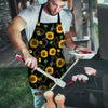 Polygonal Sunflower Men's Apron-grizzshop