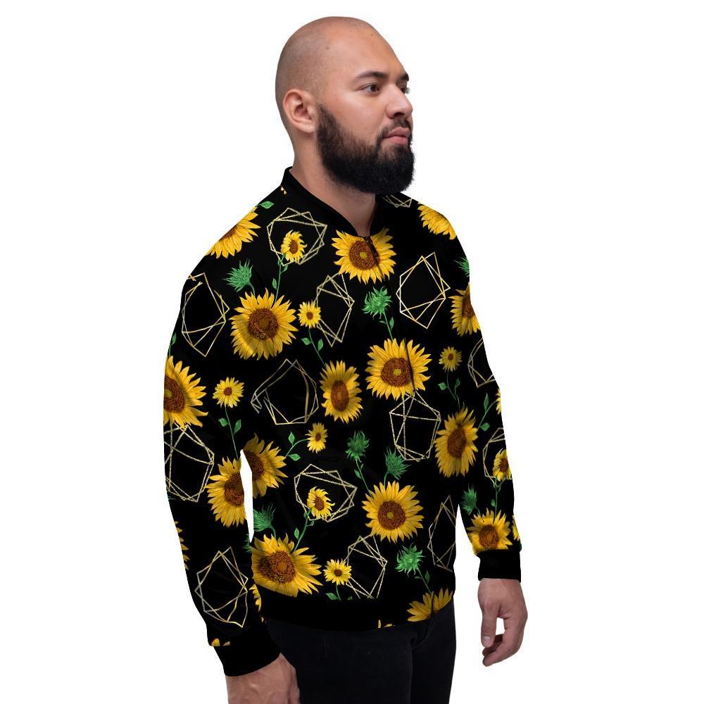 Polygonal Sunflower Men's Bomber Jacket-grizzshop