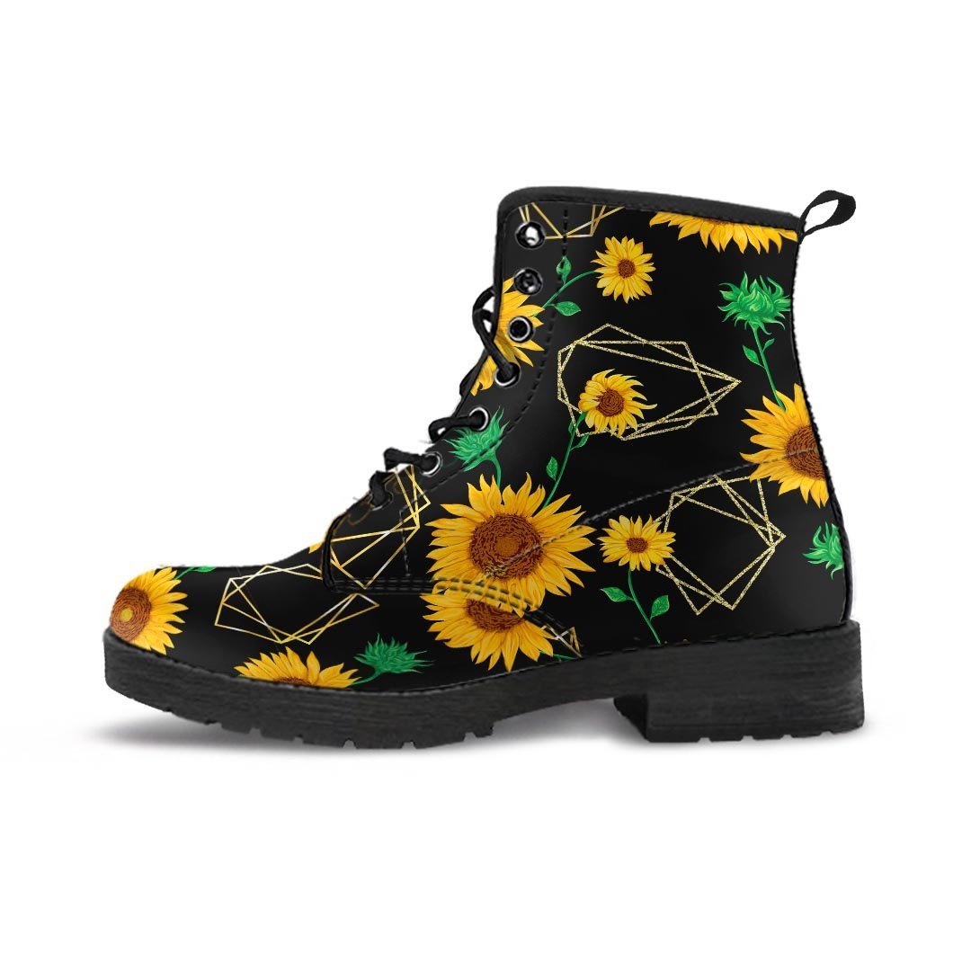 Polygonal Sunflower Men's Boots-grizzshop