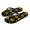 Polygonal Sunflower Men's Flip Flops-grizzshop