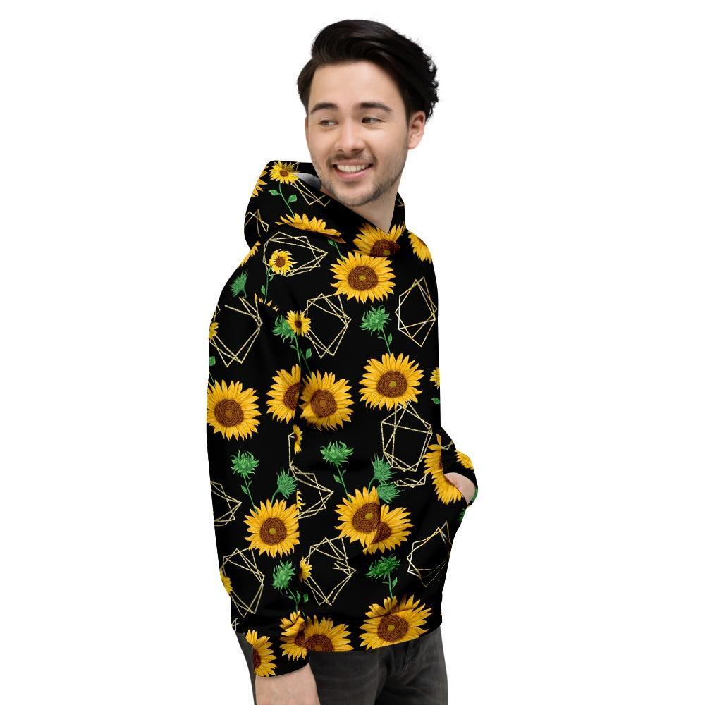 Polygonal Sunflower Men's Hoodie-grizzshop