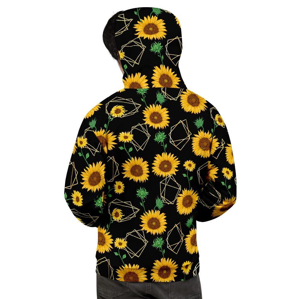 Polygonal Sunflower Men's Hoodie-grizzshop