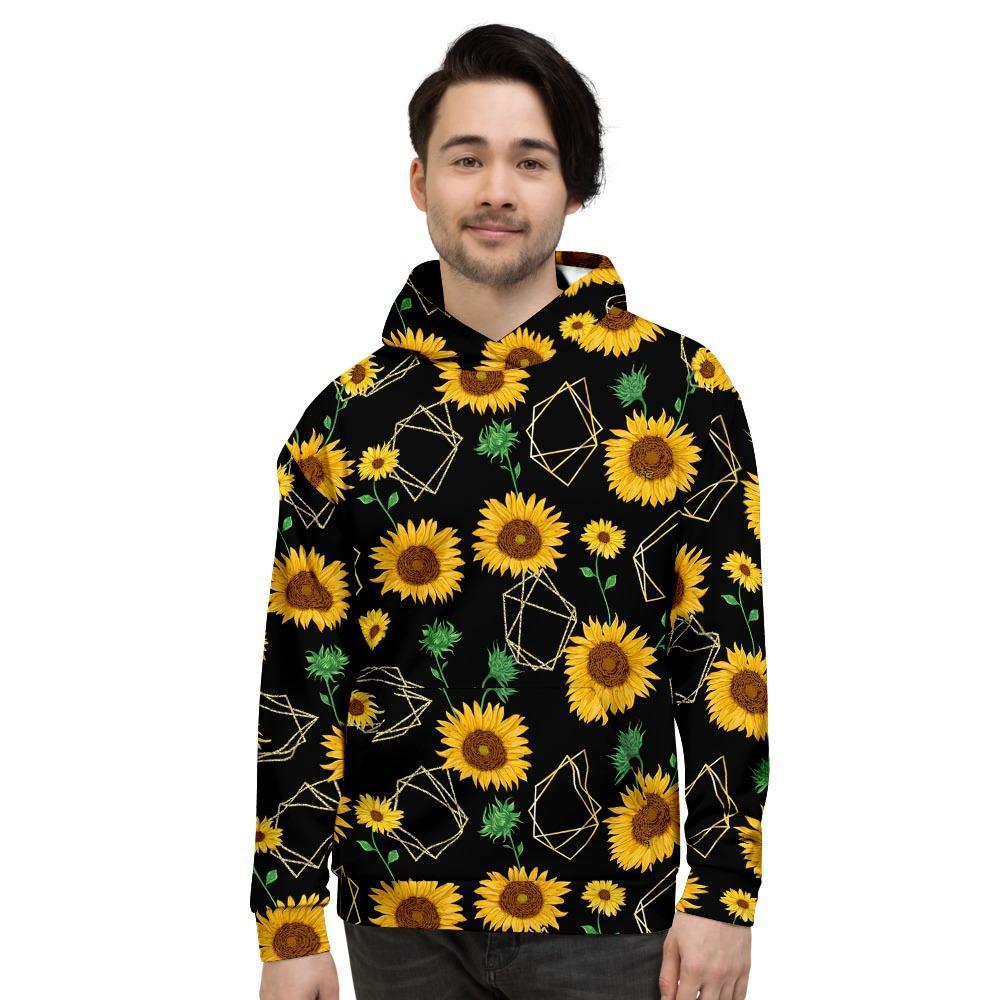 Polygonal Sunflower Men's Hoodie-grizzshop