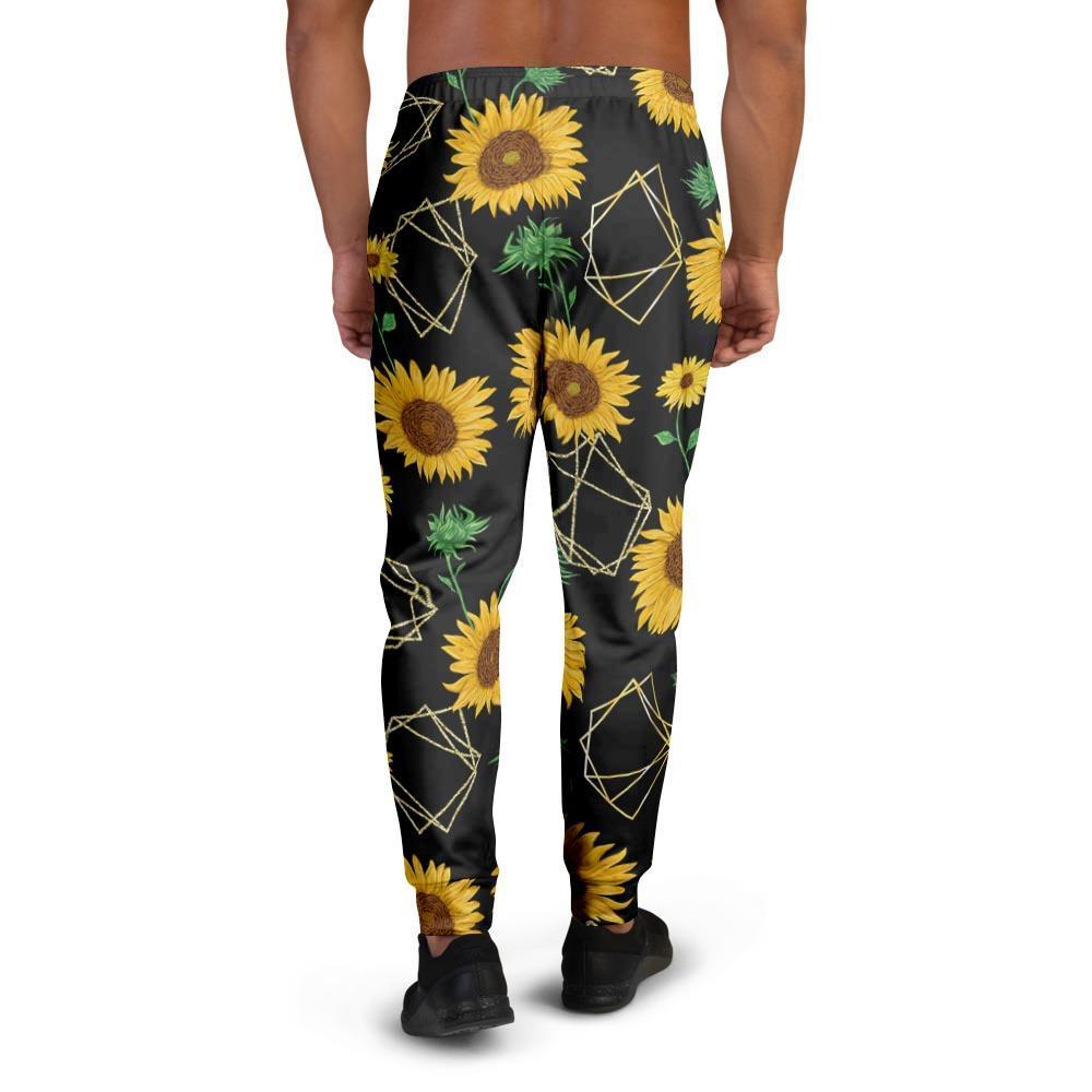 Polygonal Sunflower Men's Joggers-grizzshop