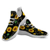 Polygonal Sunflower Print Pattern White Athletic Shoes-grizzshop