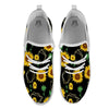 Polygonal Sunflower Print Pattern White Athletic Shoes-grizzshop