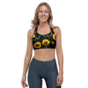 Polygonal Sunflower Sports Bra-grizzshop