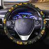 Polygonal Sunflower Steering Wheel Cover-grizzshop