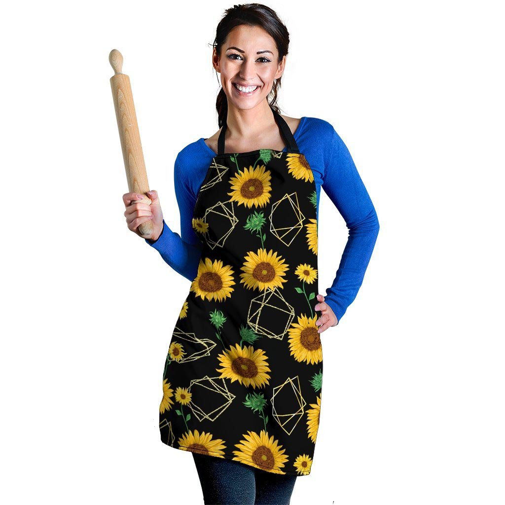 Polygonal Sunflower Women's Apron-grizzshop