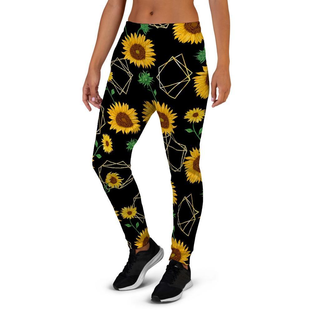 Polygonal Sunflower Women's Joggers-grizzshop