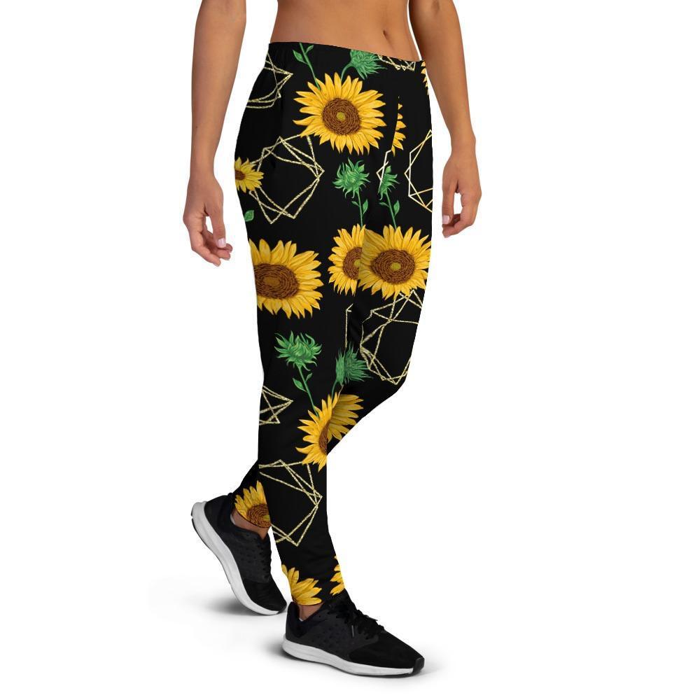 Polygonal Sunflower Women's Joggers-grizzshop