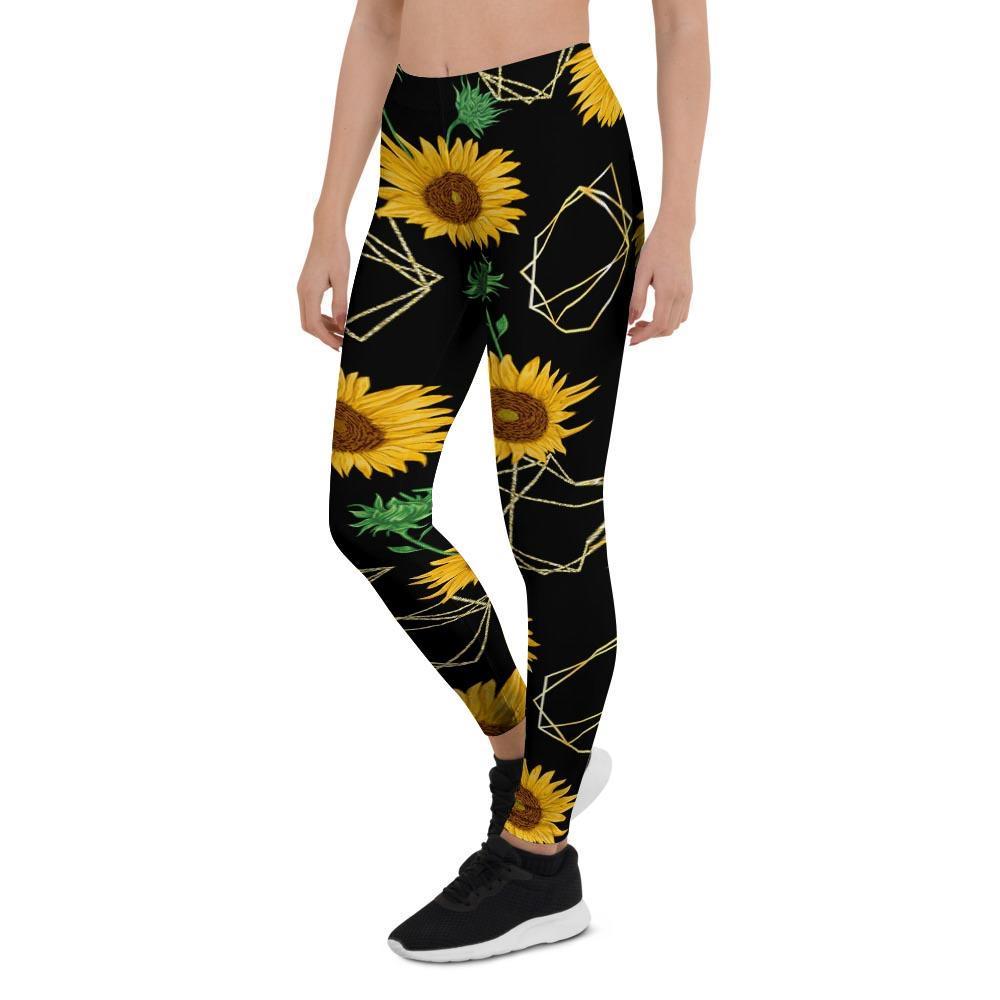 Polygonal Sunflower Women's Leggings-grizzshop