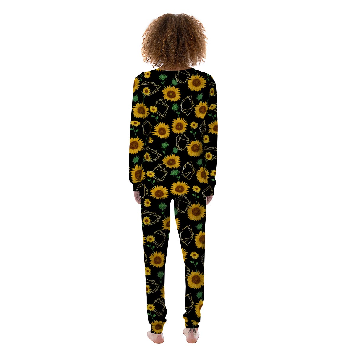 Polygonal Sunflower Women's Pajamas-grizzshop