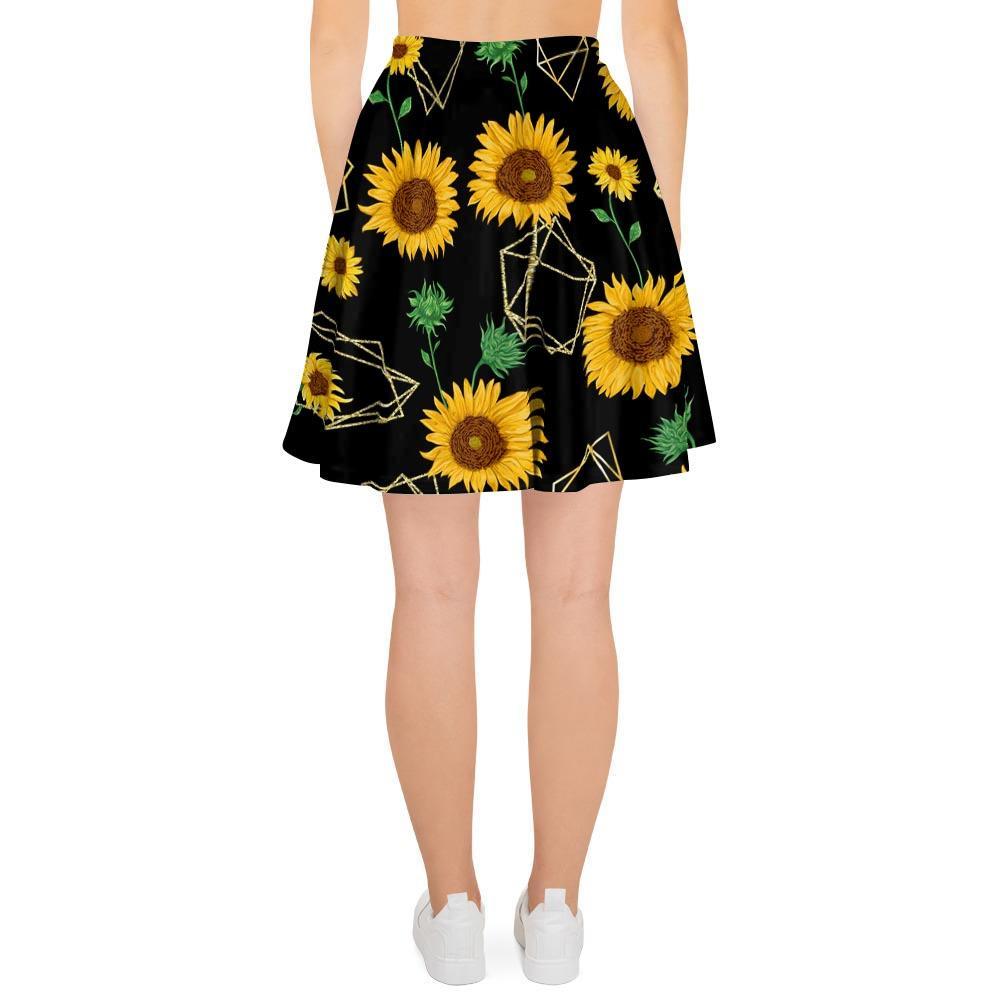 Polygonal Sunflower Women's Skirt-grizzshop