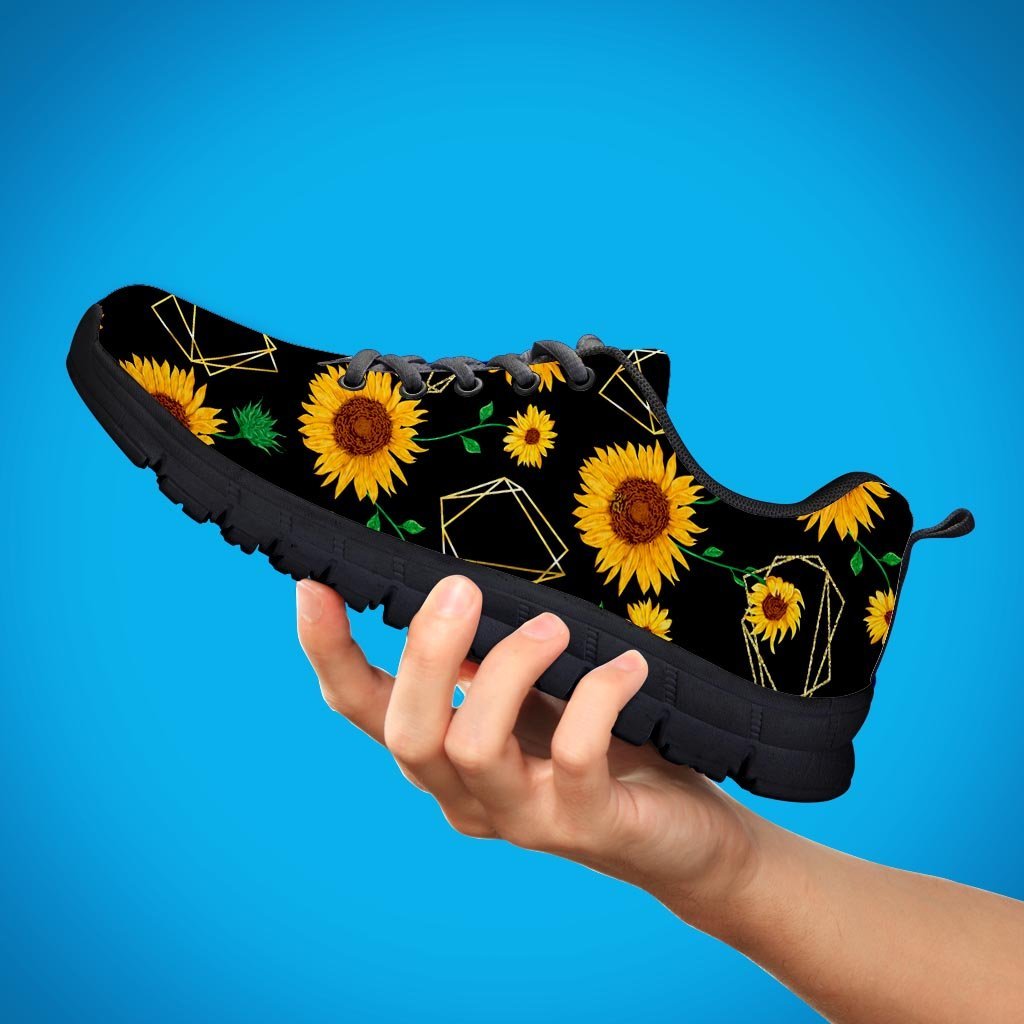 Polygonal Sunflower Women's Sneakers-grizzshop