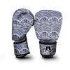 Polynesian Tattoo Blue Maori Print Boxing Gloves-grizzshop