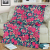 Pomegranate Floral Pattern Print Blanket-grizzshop