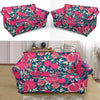 Pomegranate Floral Pattern Print Loveseat Cover-grizzshop