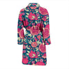 Pomegranate Floral Pattern Print Men Long Robe-grizzshop