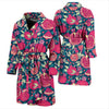 Pomegranate Floral Pattern Print Men Long Robe-grizzshop