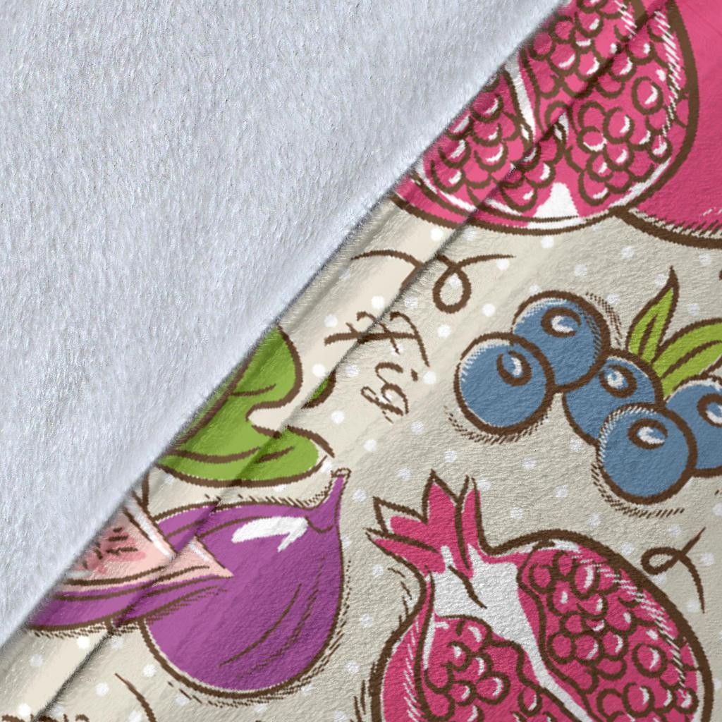 Pomegranate Fruit Pattern Print Blanket-grizzshop