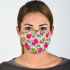 Pomegranate Fruit Pattern Print Face Mask-grizzshop