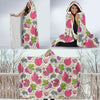 Pomegranate Fruit Pattern Print Hooded Blanket-grizzshop