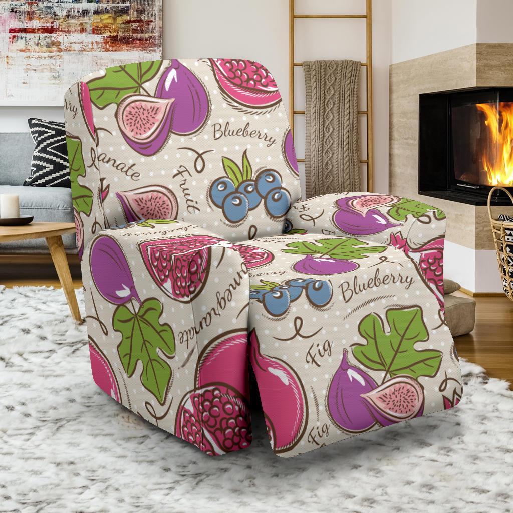 Pomegranate Fruit Pattern Print Recliner Cover-grizzshop