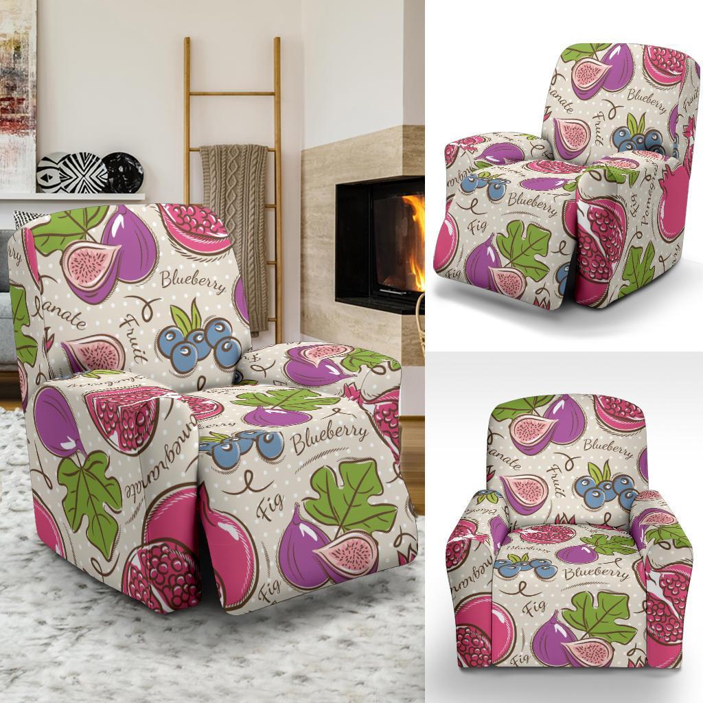 Pomegranate Fruit Pattern Print Recliner Cover-grizzshop