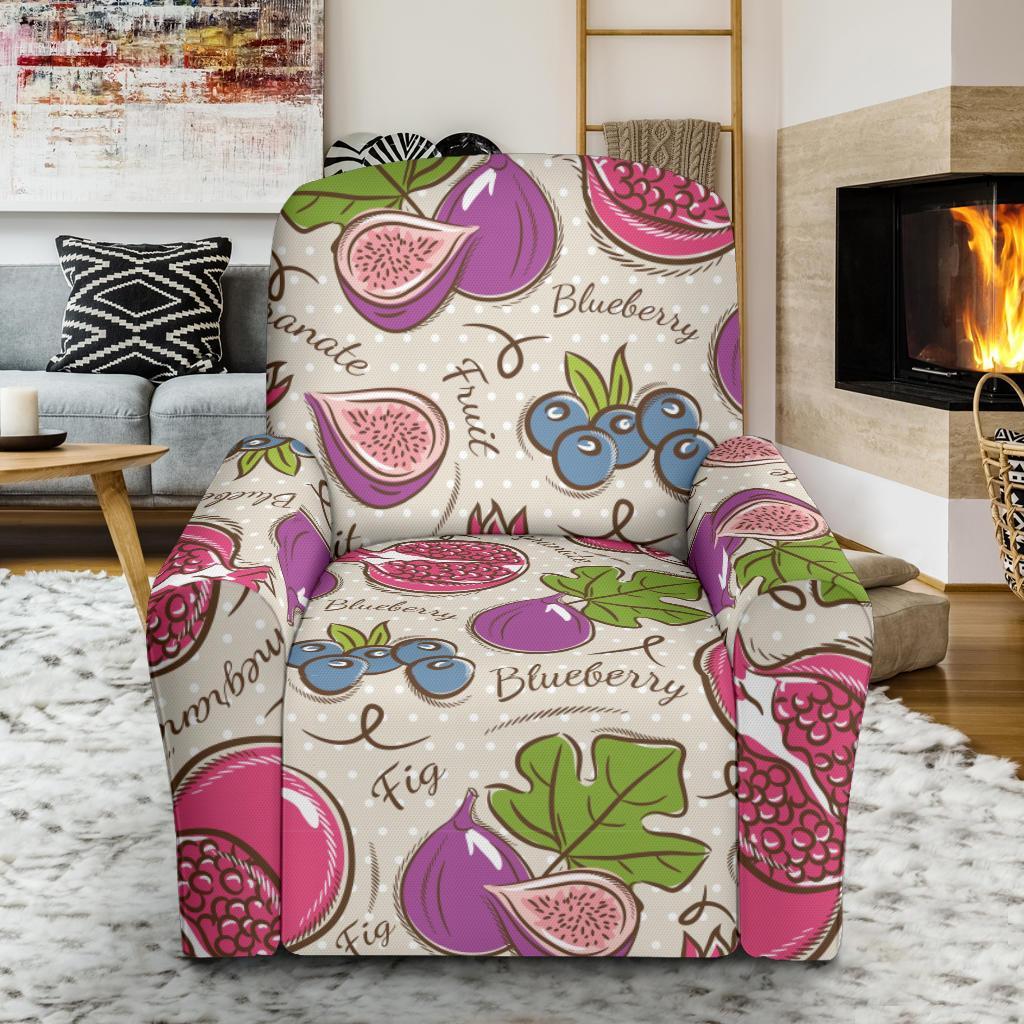 Pomegranate Fruit Pattern Print Recliner Cover-grizzshop