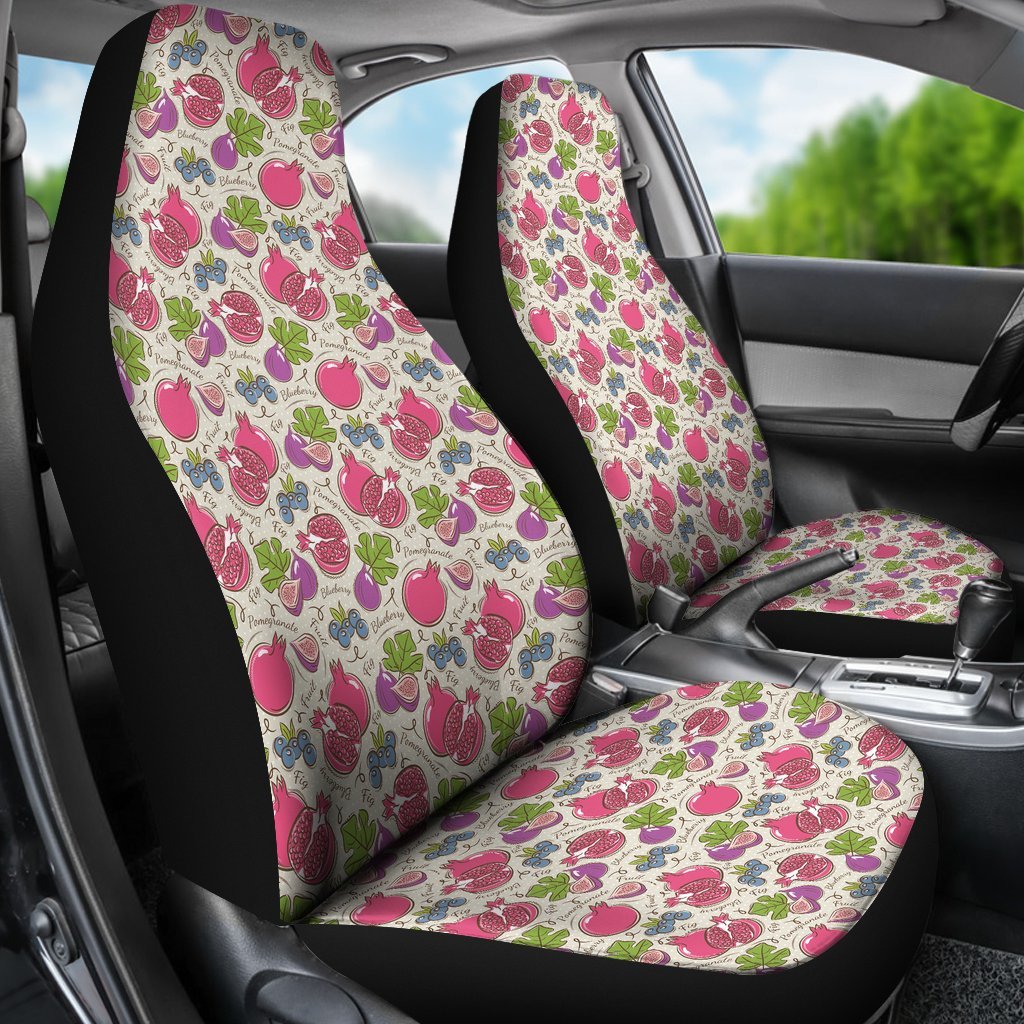 Pomegranate Fruit Pattern Print Universal Fit Car Seat Cover-grizzshop