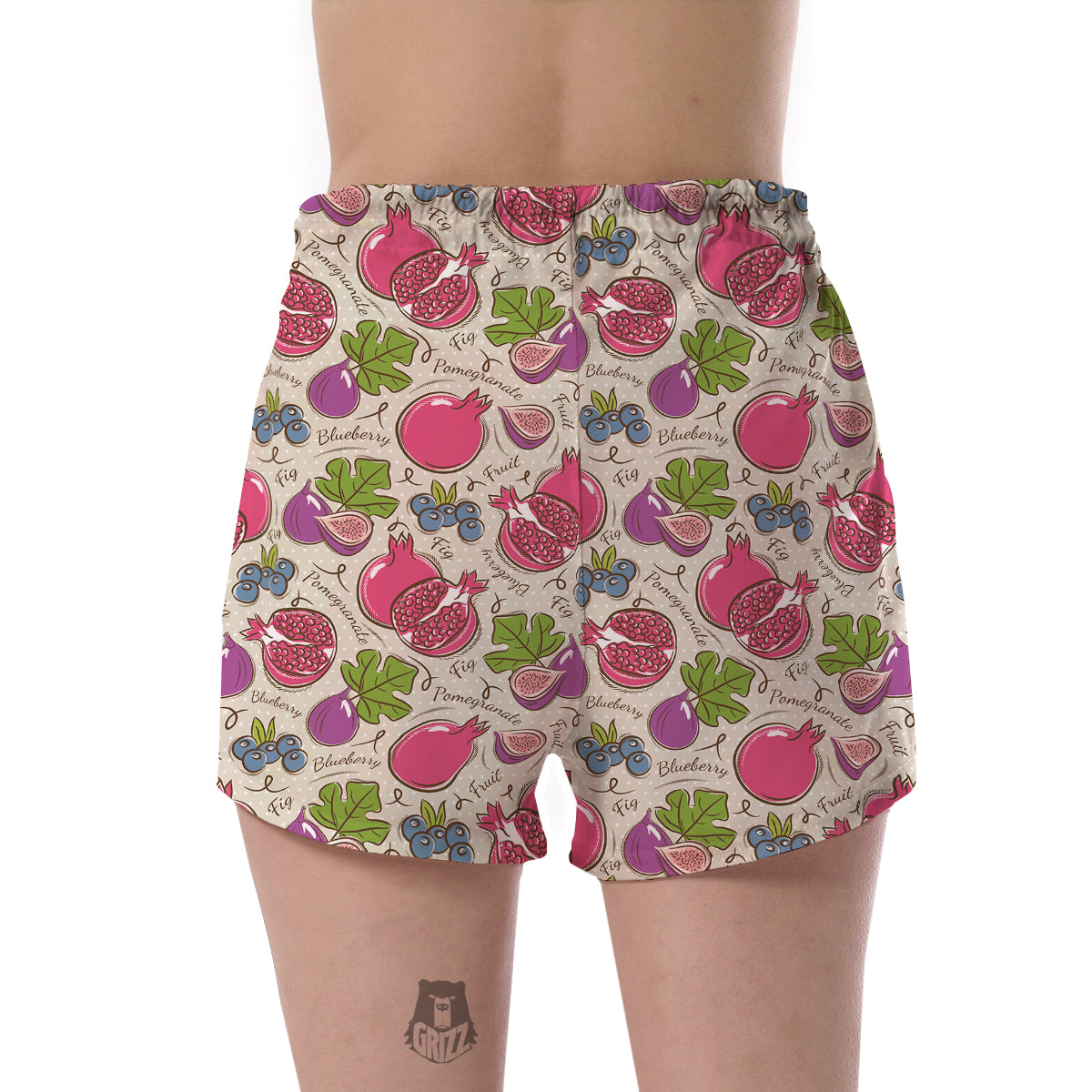 Pomegranate Fruit Pattern Print Women's Shorts-grizzshop