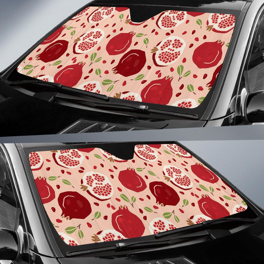 Pomegranate Pattern Print Car Sun Shade-grizzshop