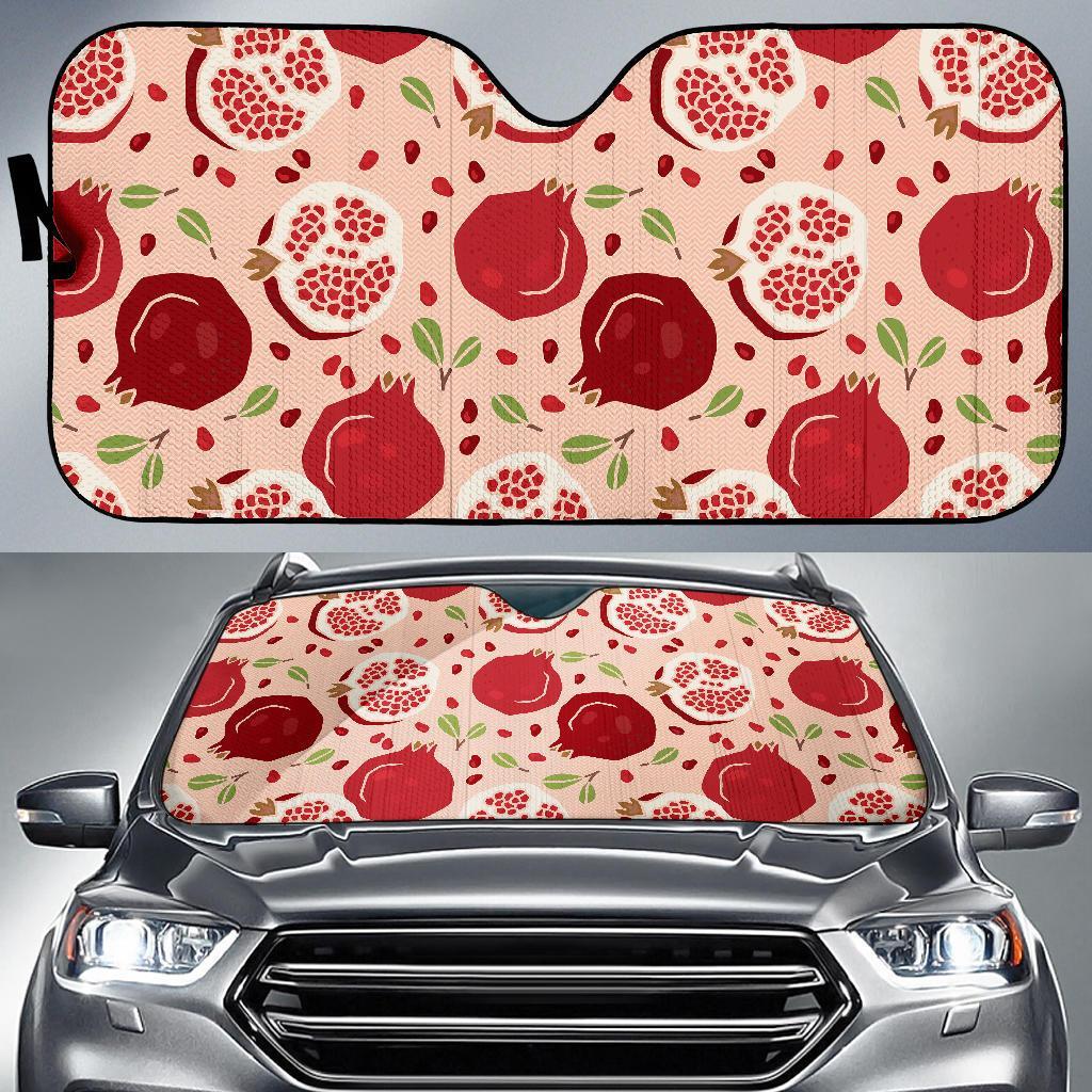 Pomegranate Pattern Print Car Sun Shade-grizzshop