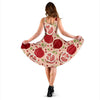 Pomegranate Pattern Print Dress-grizzshop