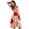 Pomegranate Pattern Print Dress-grizzshop