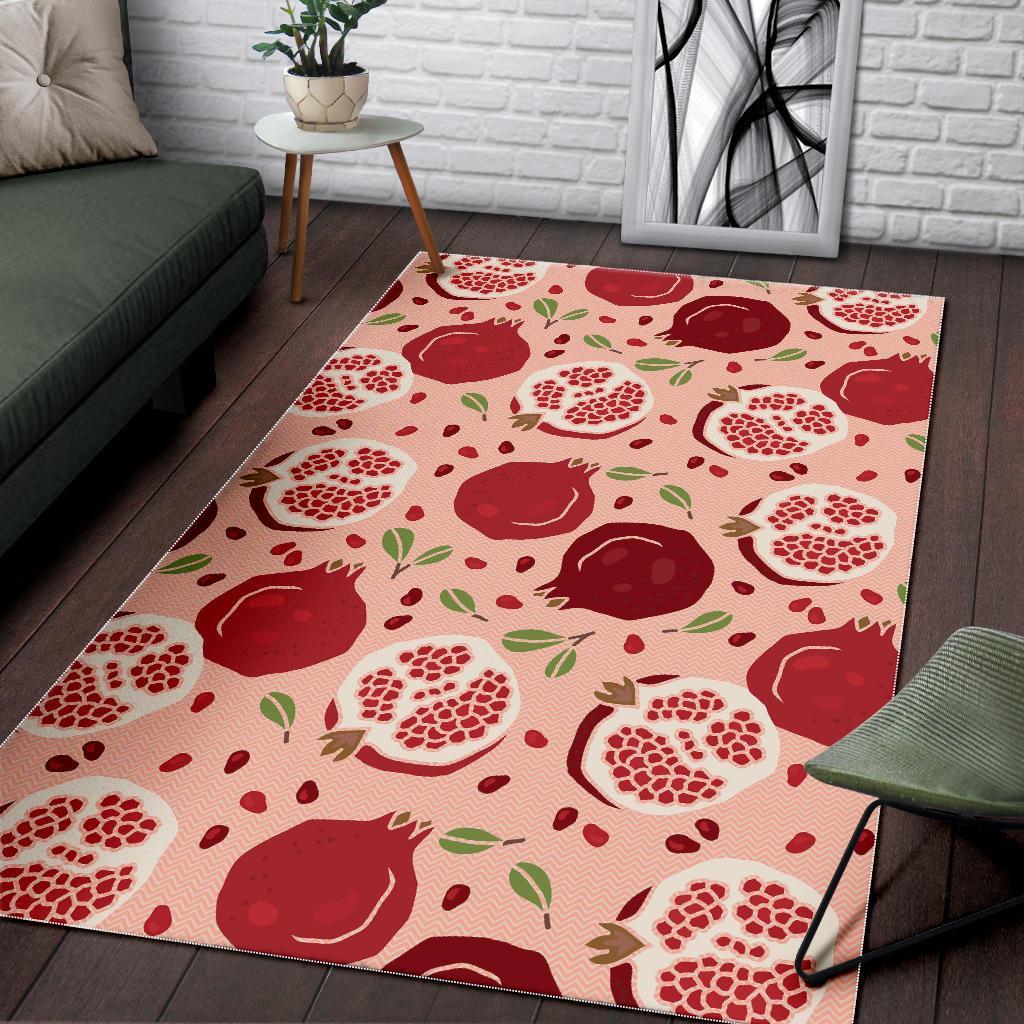 Pomegranate Pattern Print Floor Mat-grizzshop