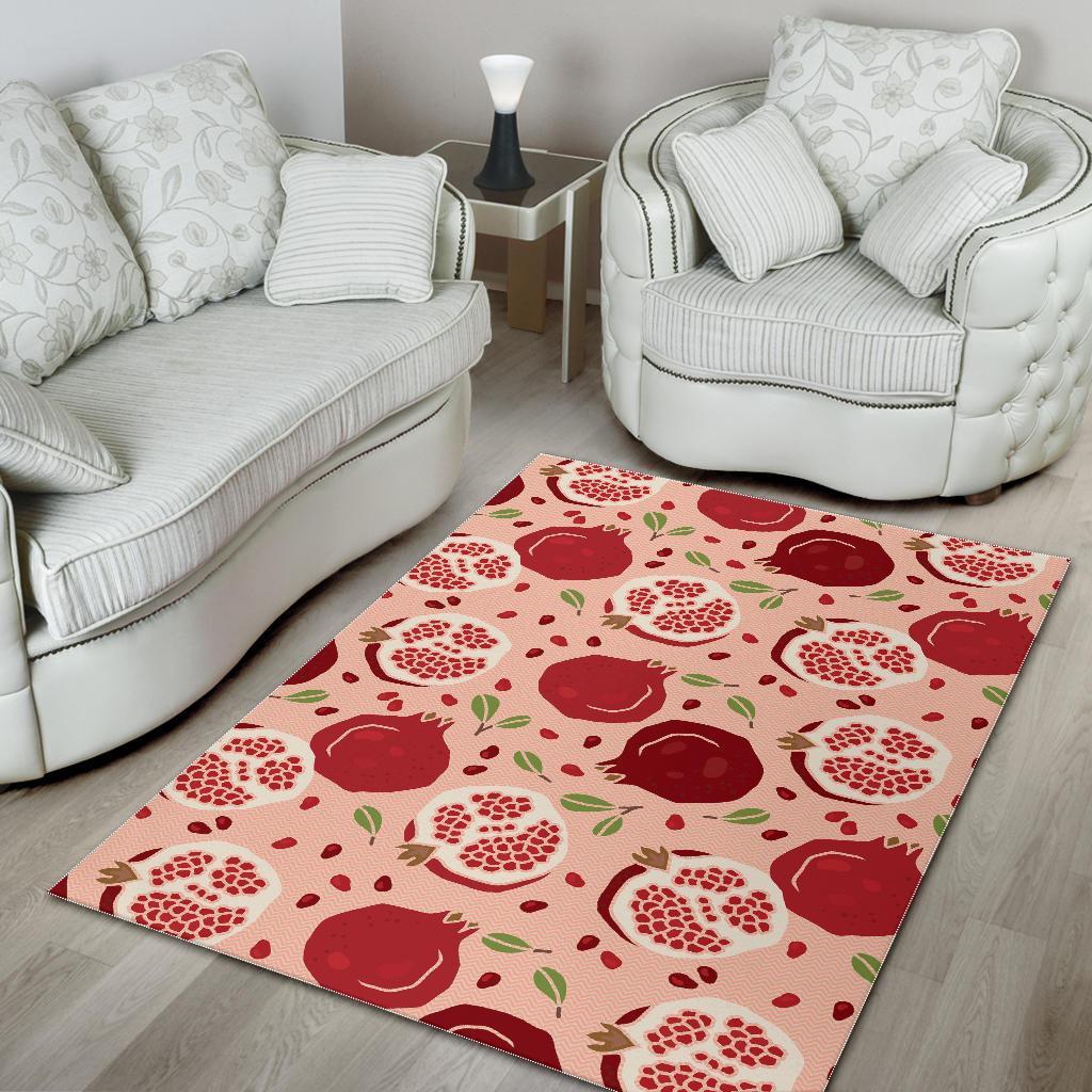 Pomegranate Pattern Print Floor Mat-grizzshop