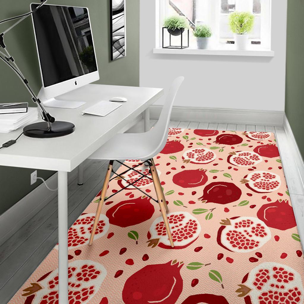 Pomegranate Pattern Print Floor Mat-grizzshop