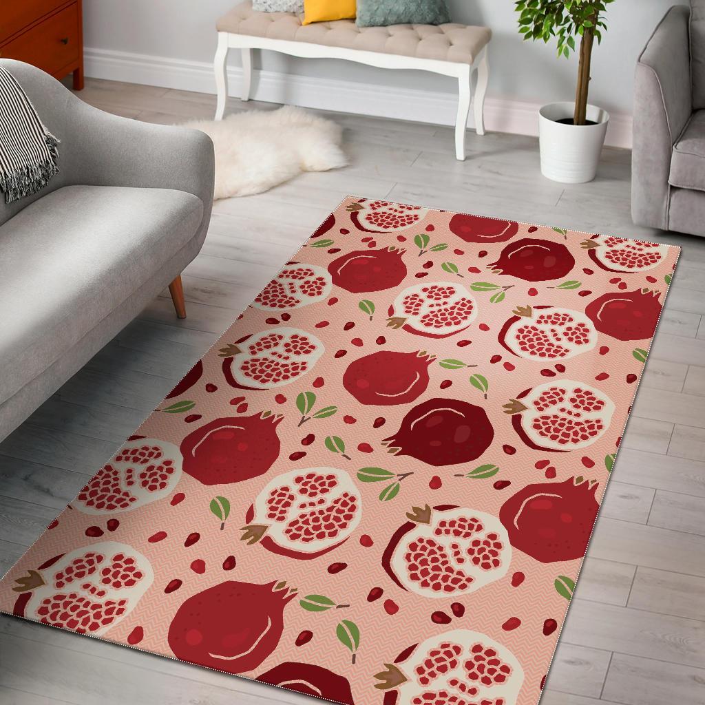 Pomegranate Pattern Print Floor Mat-grizzshop