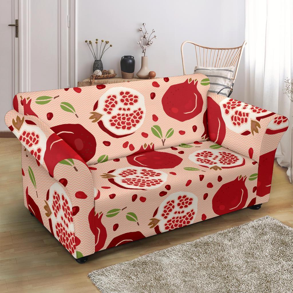 Pomegranate Pattern Print Loveseat Cover-grizzshop