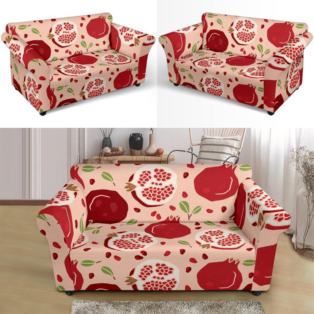 Pomegranate Pattern Print Loveseat Cover-grizzshop