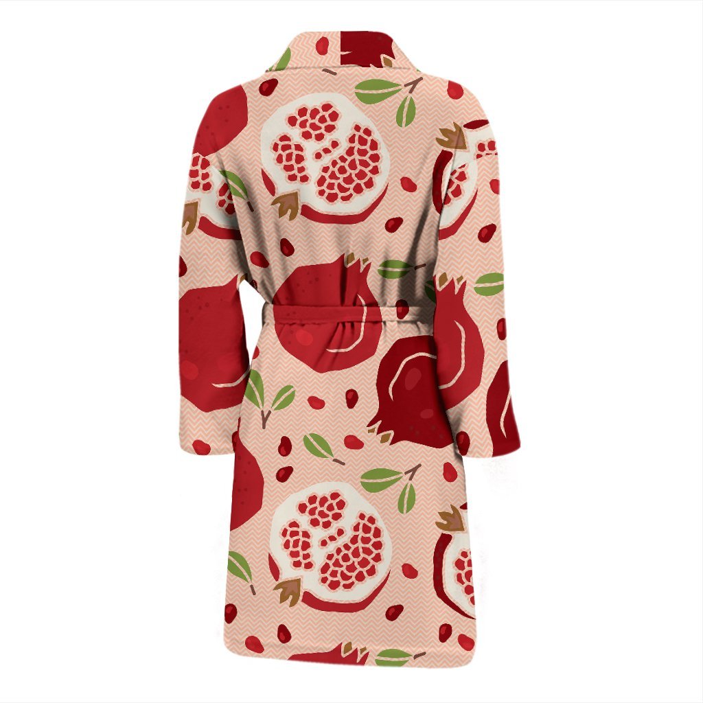 Pomegranate Pattern Print Men Long Robe-grizzshop