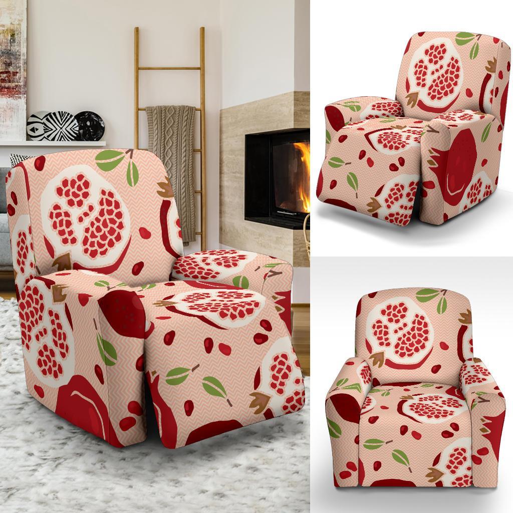 Pomegranate Pattern Print Recliner Cover-grizzshop