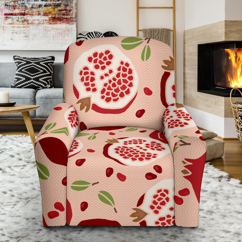 Pomegranate Pattern Print Recliner Cover-grizzshop