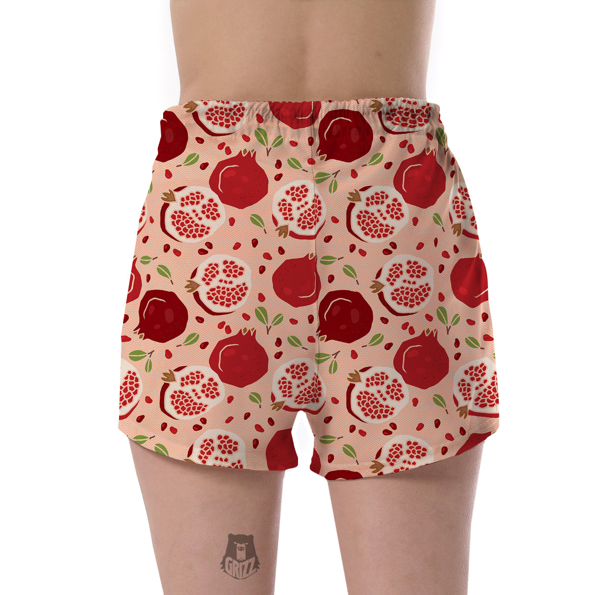 Pomegranate Pattern Print Women's Shorts-grizzshop