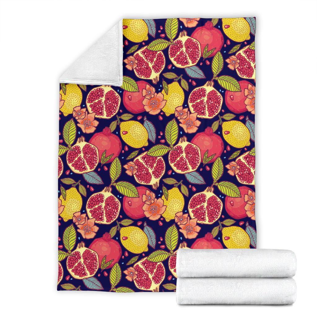 Pomegranate Print Pattern Blanket-grizzshop