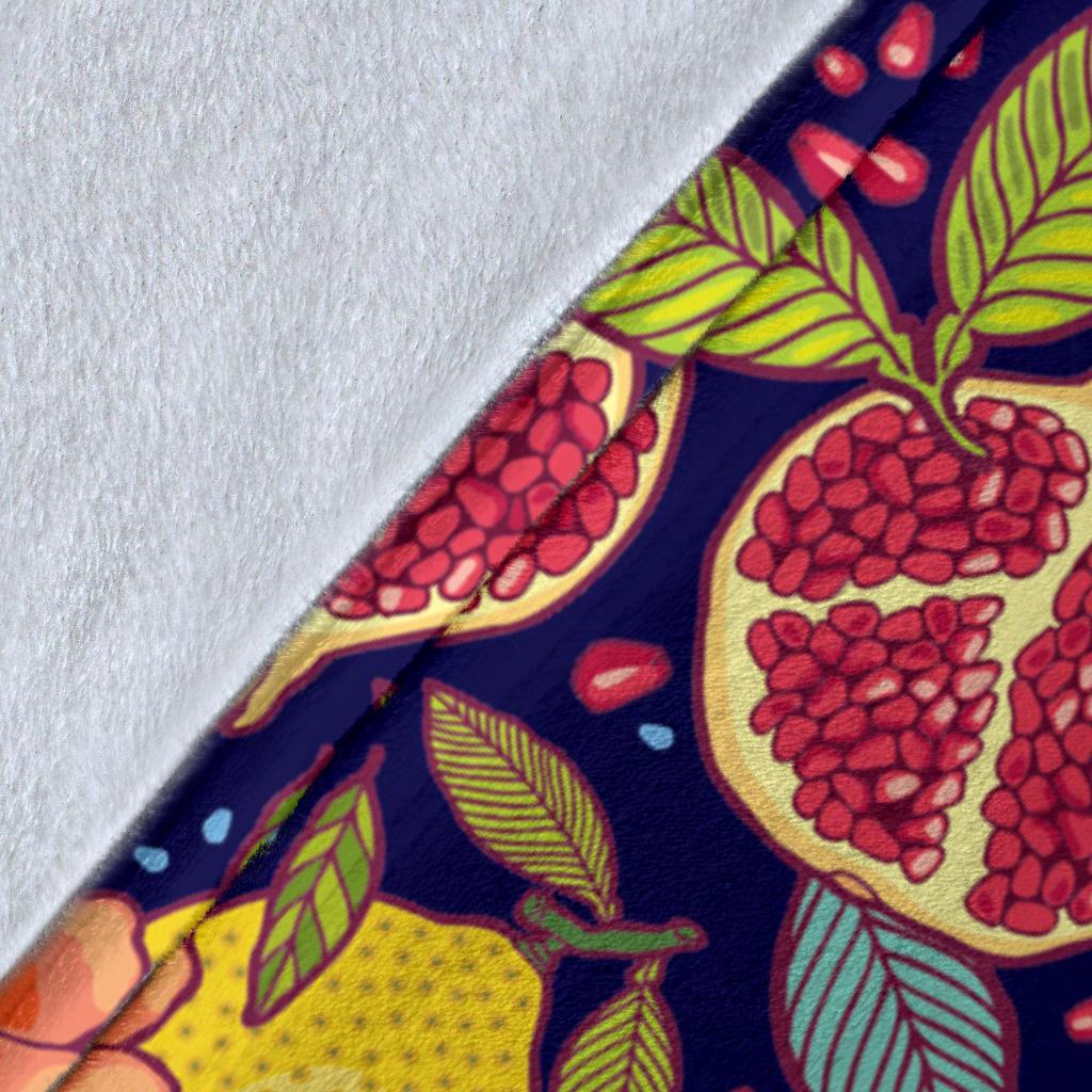 Pomegranate Print Pattern Blanket-grizzshop