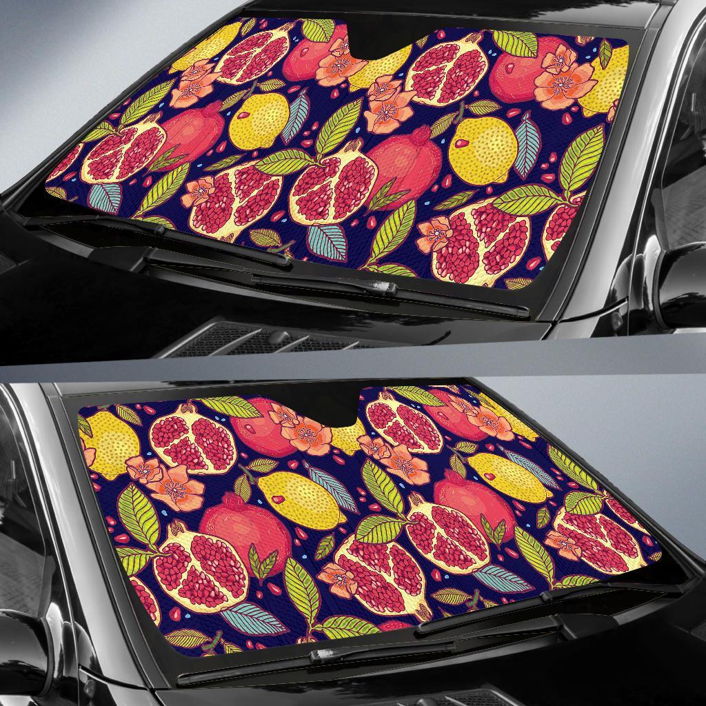 Pomegranate Print Pattern Car Sun Shade-grizzshop