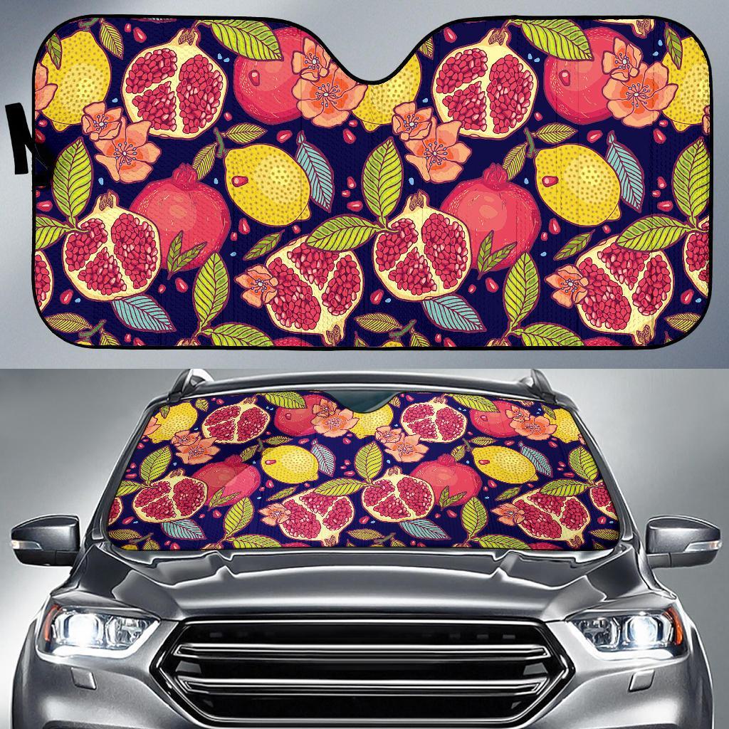 Pomegranate Print Pattern Car Sun Shade-grizzshop